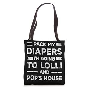 i’m going to lolli and pop’s house fun grandparents graphic tote bag