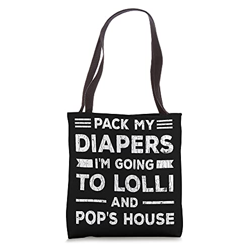 I'm Going To Lolli And Pop's House Fun Grandparents Graphic Tote Bag