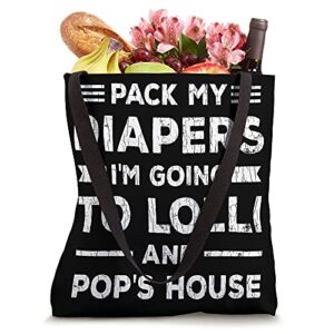 I'm Going To Lolli And Pop's House Fun Grandparents Graphic Tote Bag