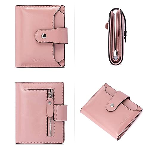 BOSTANTEN Product Image Women Leather Handbag Designer Top Handle Satchel Shoulder Bags Crossbody Purses Pink and Women Leather Wallet RFID Blocking Small Bifold Zipper Pocket Wallet Card Case Purse