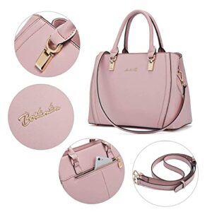 BOSTANTEN Product Image Women Leather Handbag Designer Top Handle Satchel Shoulder Bags Crossbody Purses Pink and Women Leather Wallet RFID Blocking Small Bifold Zipper Pocket Wallet Card Case Purse