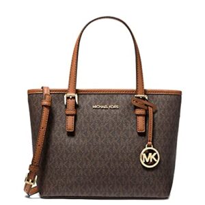 Michael Kors XS Carry All Jet Set Travel Womens Tote (brown sig)