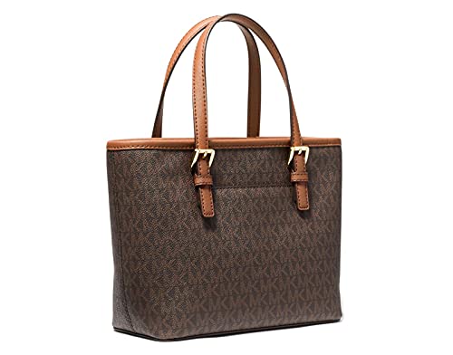 Michael Kors XS Carry All Jet Set Travel Womens Tote (brown sig)