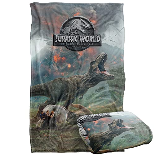 Jurassic World Fallen Kingdom Trex Poster Silky Touch Super Soft Throw Blanket 36" x 58"