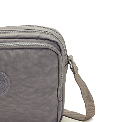 Kipling womens Women's Silen Shoulder Bag, Leisure, Water Repellent Finish, Zipped Compartments, Across Body, Nylon Crossbody Bag, Cool Grey Tonal, 9.5 L x 7 H 4.25 D US