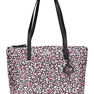 Kate Spade Patrice Park Ave Floral Large Top Zip Tote Boho Black Pink Multi