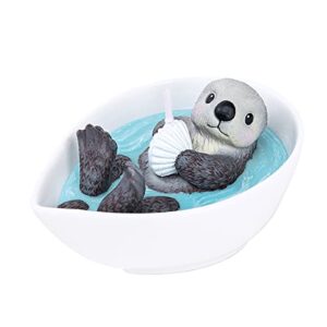 cute sea otter baby candle for your lover friend birthday gift souvenir