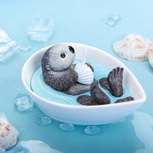 Cute Sea Otter Baby Candle for Your Lover Friend Birthday Gift Souvenir