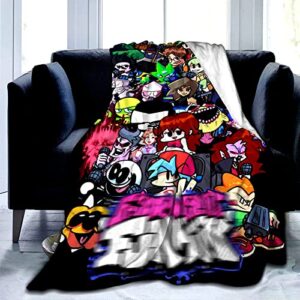 Cartoon Blanket Anime Game Throw Blankets Ultra Soft Flannel Fleece Light Weight for Kids Adults Gift 60"X50"