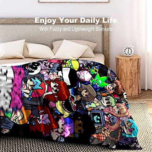 Cartoon Blanket Anime Game Throw Blankets Ultra Soft Flannel Fleece Light Weight for Kids Adults Gift 60"X50"