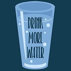 Govivo Drink More Water - Wall Decor Art Print with a dark blue background - 8x10 unframed artwork printed on photograph paper