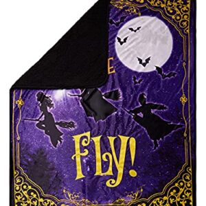 Spirit Halloween Come We Fly Hocus Pocus Fleece Blanket