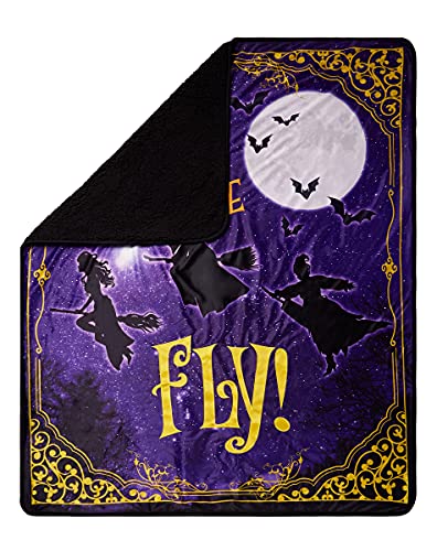 Spirit Halloween Come We Fly Hocus Pocus Fleece Blanket