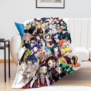 anime blanket lightweight bedding super soft flannel throw blankets for bed living room couch sofa for kids adults 50″x40″