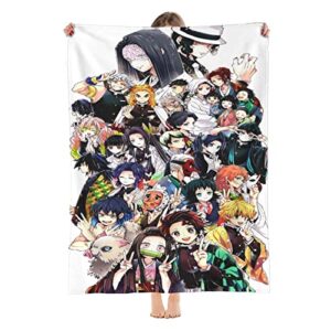 Anime Blanket Lightweight Bedding Super Soft Flannel Throw Blankets for Bed Living Room Couch Sofa for Kids Adults 50"x40"