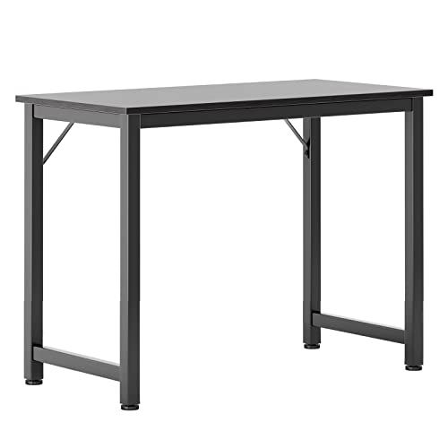 sogesfurniture Computer Desk 39.4 inches Sturdy Office Desk Meeting Desk Training Desk Writing Desk Workstation Desk Gaming Desk,Black