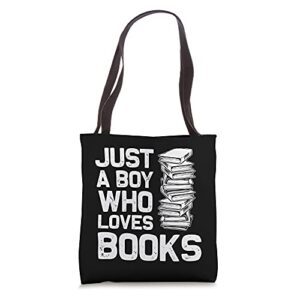 cool book art for boys kids bookworm bookish reader reading tote bag