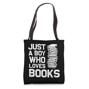 Cool Book Art For Boys Kids Bookworm Bookish Reader Reading Tote Bag