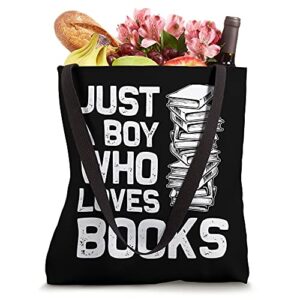 Cool Book Art For Boys Kids Bookworm Bookish Reader Reading Tote Bag