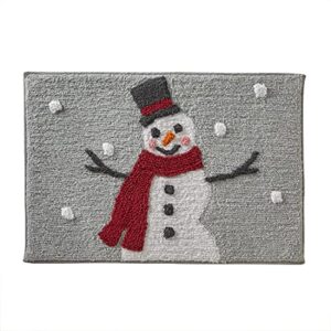 skl home by saturday knight ltd. whistler snowman rug, dove gray