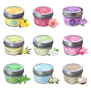 candles for home scented, 9 pack 3.2 oz scented candles gifts for women, 20 hours long lasting aromatherapy candles set, natural soy wax candles, ideal gift for valentine, mother’s day