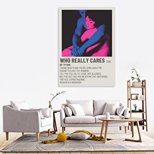 XIANGSOPY TV GIRL WHO REALLY CARES 2016 Canvas Poster Wall Art Decor Print Picture Paintings for Living Room Bedroom Decoration Unframe-style112×18inch(30×45cm)