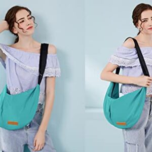 TOMCHAN Crossbody Bags for Women - Shoulder Hippie Bag Waterproof Casual Hobo Bag, Nylon Travel Bag Crossbody Handbags,Blue