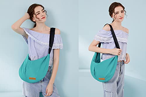 TOMCHAN Crossbody Bags for Women - Shoulder Hippie Bag Waterproof Casual Hobo Bag, Nylon Travel Bag Crossbody Handbags,Blue