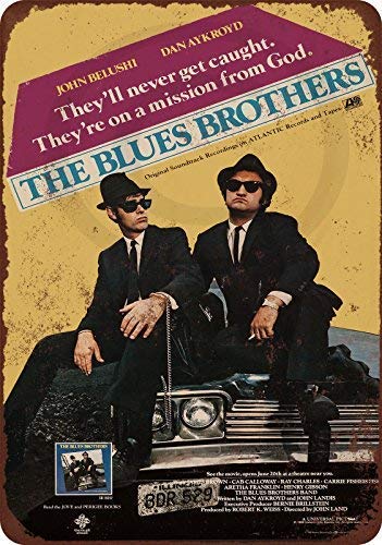 Kexle Wall Decor 8x12 Inch 1980 Blues Brothers Movie Outdoor Indoor Tin Metal Signs