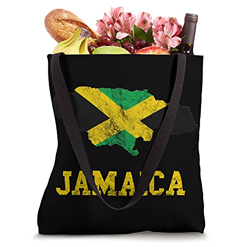 Jamaica Map Jamaican Flag Caribbean Trip Jamaica Roots Tote Bag