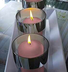 Hyoola Mauve Pink Pillar Candles 2x3 Inch - 4 Pack Unscented Pillar Candles Bulk - European Made