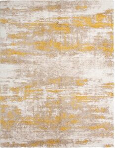 noori rug – premium & luxury imported – lux madison machine made high pile abstract – rectangle – gold – beige – 5′ x 8′, bedroom, living room