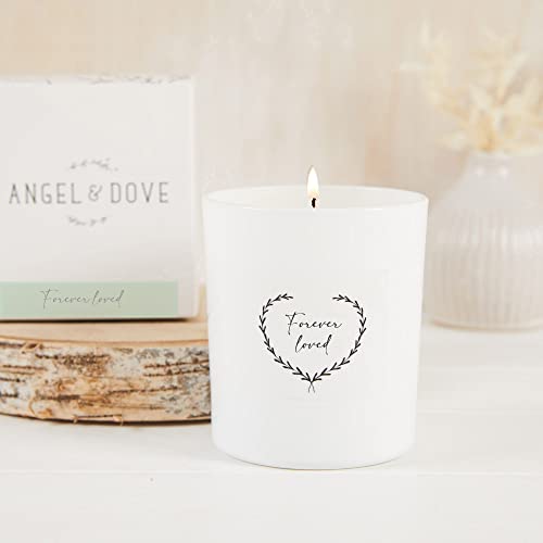 ANGEL & DOVE 'Forever Loved' Soy Wax Remembrance Candle - Sympathy Gift, Memorial to Light in Memory of a Loved One