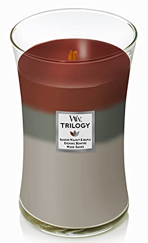 WoodWick Large Hourglass Candle, Autumn Embers Trilogy, 21.5 oz.