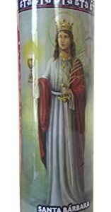 Staci19 Saint Barbara (Santa Barbara) Red Devotional Candle