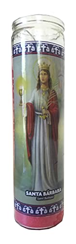 Staci19 Saint Barbara (Santa Barbara) Red Devotional Candle