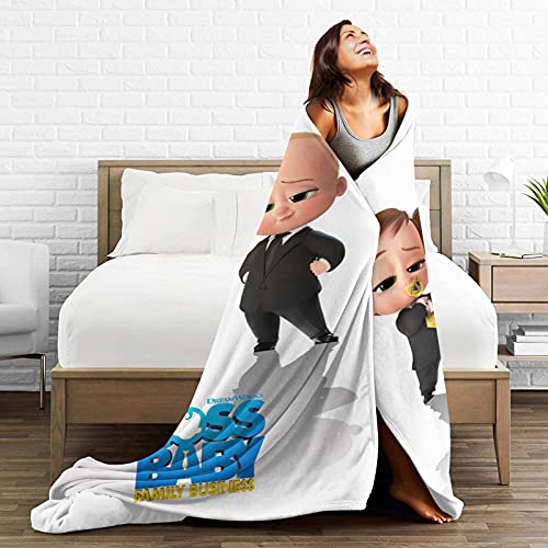 YANFANN Boss Baby Ultra-Soft Fleece Blanket for Adult 3D Printed Anti-Fleece Blanket Microfiber Bedding Super Soft and Comfortable Sofa Blanket 50 x 40 in