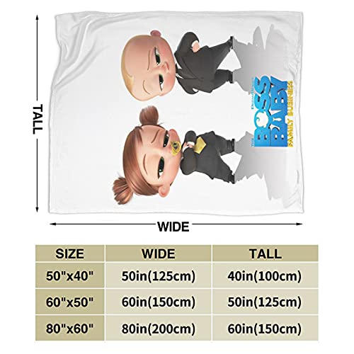 YANFANN Boss Baby Ultra-Soft Fleece Blanket for Adult 3D Printed Anti-Fleece Blanket Microfiber Bedding Super Soft and Comfortable Sofa Blanket 50 x 40 in