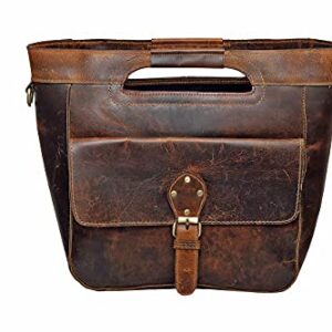 Genuine Leather Shoulder Tote Bag for Women Large Bucket Style Handbag Work Purse Tote Shoulder Bag for Women Satchel Handbag with Top Handles