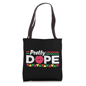 black queen pretty dope educated african american women gift tote bag
