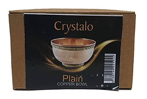 Crystalo - Copper Offering Bowl, 3 Inch Diameter, Great for Altar use, Ritual use, Incense Burner, smudging Bowl, Decoration Bowl, Offering Bowl (Plain)