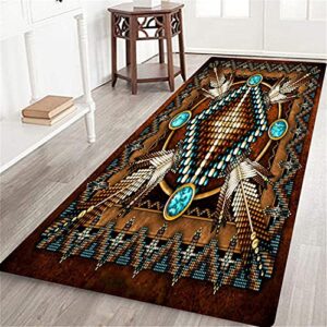 wotaka ultra soft area rug,native american style non-skid indoor large floor mat for living room bedroom nursery decor carpet kids playroom,23.6 x 70.8inch (60x180cm )