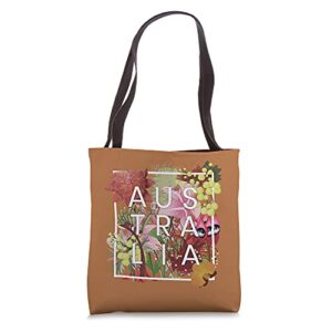 flowers of australia word art – australian pride tote bag
