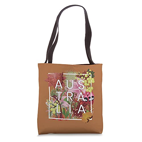 Flowers of Australia Word Art - Australian Pride Tote Bag