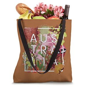 Flowers of Australia Word Art - Australian Pride Tote Bag