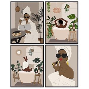black art – african american bathroom decor – african american women, woman – afro wall art – black culture – guest bath, powder room, restroom sign – aesthetic minimalist decorations, accessories