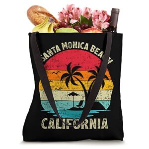 Family Vacation Vintage Retro California Santa Monica Beach Tote Bag