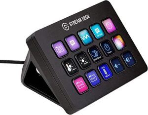 elgato stream deck mk.2 – studio controller, 15 macro keys, trigger actions in apps and software like obs, twitch, ​youtube and more, works with mac and pc