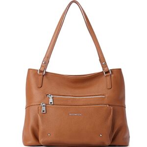 bostanten women handbags leather designer tote purses soft hobo bags work top handle shoulder bags brown