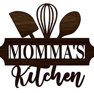 Pandy's Toy Box, Personalized Kitchen Wood Sign Moms Name Wall Art